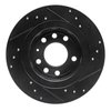 E-Line Drilled & Slotted Black Brake Rotor, 2006-2010 GM, Position: Rear Left - image 2