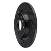E-Line Drilled & Slotted Black Brake Rotor, 2006-2010 GM, Position: Rear Left - image 3