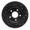 E-Line Drilled & Slotted Black Brake Rotor, 2002-2008 GM, Position: Rear Left - image 4