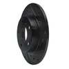 E-Line Drilled & Slotted Black Brake Rotor, 2002-2008 GM, Position: Rear Right - image 2