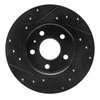 E-Line Drilled & Slotted Black Brake Rotor, 2002-2008 GM, Position: Rear Right - image 3
