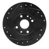 E-Line Drilled & Slotted Black Brake Rotor, 1990-2003 Ford/Lincoln/Mercury/Mazda, Position: Rear Right - image 3