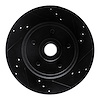 E-Line Drilled & Slotted Black Brake Rotor, 1970-1972 Ford/Lincoln/Mercury/Mazda, Position: Front Right - image 1
