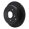 E-Line Drilled & Slotted Black Brake Rotor, 1974-1980 Ford/Lincoln/Mercury/Mazda, Position: Front Left - image 1