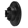 E-Line Drilled & Slotted Black Brake Rotor, 1974-1980 Ford/Lincoln/Mercury/Mazda, Position: Front Right - image 2