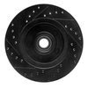 E-Line Drilled & Slotted Black Brake Rotor, 1974-1980 Ford/Lincoln/Mercury/Mazda, Position: Front Right - image 4