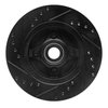 E-Line Drilled & Slotted Black Brake Rotor, 1987-1993 Ford/Lincoln/Mercury/Mazda, Position: Front Right - image 3