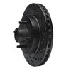 E-Line Drilled & Slotted Black Brake Rotor, 1987-1993 Ford/Lincoln/Mercury/Mazda, Position: Front Right - image 4