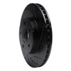 E-Line Drilled & Slotted Black Brake Rotor, 1989-1990 Ford/Lincoln/Mercury/Mazda, Position: Front Right - image 3