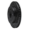E-Line Drilled & Slotted Black Brake Rotor, 1990-1992 Ford/Lincoln/Mercury/Mazda, Position: Rear Right - image 1
