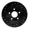 E-Line Drilled & Slotted Black Brake Rotor, 1993-2005 Ford/Lincoln/Mercury/Mazda, Position: Rear Right - image 3
