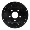 E-Line Drilled & Slotted Black Brake Rotor, 1994-2004 Ford/Lincoln/Mercury/Mazda, Position: Rear Right - image 3