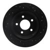 E-Line Drilled & Slotted Black Brake Rotor, 1994-2004 Ford/Lincoln/Mercury/Mazda, Position: Rear Left - image 3