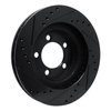 E-Line Drilled & Slotted Black Brake Rotor, 1967-1967 Ford/Lincoln/Mercury/Mazda, Position: Front Right - image 4