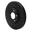 E-Line Drilled & Slotted Black Brake Rotor, 2000-2006 Fits Multiple Makes/Models, Position: Front Left - image 1