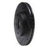 E-Line Drilled & Slotted Black Brake Rotor, 2000-2015 Ford/Lincoln/Mercury/Mazda, Position: Front Left - image 3