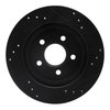 E-Line Drilled & Slotted Black Brake Rotor, 2000-2006 Fits Multiple Makes/Models, Position: Rear Left - image 3