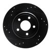 E-Line Drilled & Slotted Black Brake Rotor, 2000-2006 Fits Multiple Makes/Models, Position: Rear Left - image 4