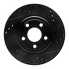 E-Line Drilled & Slotted Black Brake Rotor, 2000-2006 Fits Multiple Makes/Models, Position: Rear Right - image 1