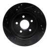 E-Line Drilled & Slotted Black Brake Rotor, 2000-2006 Fits Multiple Makes/Models, Position: Rear Right - image 4