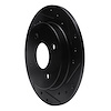 E-Line Drilled & Slotted Black Brake Rotor, 2001-2019 Ford/Lincoln/Mercury/Mazda, Position: Rear Right - image 1