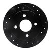 E-Line Drilled & Slotted Black Brake Rotor, 2001-2019 Ford/Lincoln/Mercury/Mazda, Position: Rear Right - image 3