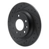 E-Line Drilled & Slotted Black Brake Rotor, 1998-2015 Ford/Lincoln/Mercury/Mazda, Position: Rear Left - image 3