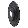 E-Line Drilled & Slotted Black Brake Rotor, 1998-2015 Ford/Lincoln/Mercury/Mazda, Position: Rear Right - image 1