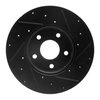 E-Line Drilled & Slotted Black Brake Rotor, 2012-2018 Fits Multiple Makes/Models, Position: Front Left - image 4
