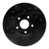E-Line Drilled & Slotted Black Brake Rotor, 2012-2018 Fits Multiple Makes/Models, Position: Front Right - image 3