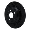 E-Line Drilled & Slotted Black Brake Rotor, 2013-2020 Ford/Lincoln/Mercury/Mazda, Position: Rear Right - image 2