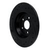 E-Line Drilled & Slotted Black Brake Rotor, 2013-2020 Ford/Lincoln/Mercury/Mazda, Position: Rear Right - image 4