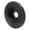 E-Line Drilled & Slotted Black Brake Rotor, 2004-2019 Fits Multiple Makes/Models, Position: Front Left - image 2