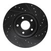 E-Line Drilled & Slotted Black Brake Rotor, 2004-2019 Fits Multiple Makes/Models, Position: Front Left - image 3