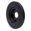 E-Line Drilled & Slotted Black Brake Rotor, 2004-2019 Fits Multiple Makes/Models, Position: Front Right - image 4