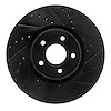 E-Line Drilled & Slotted Black Brake Rotor, 2004-2019 Fits Multiple Makes/Models, Position: Front Right - image 1