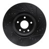E-Line Drilled & Slotted Black Brake Rotor, 2013-2020 Ford/Lincoln/Mercury/Mazda, Position: Front Left - image 3