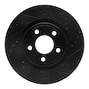 E-Line Drilled & Slotted Black Brake Rotor, 2015-2020 Ford/Lincoln/Mercury/Mazda, Position: Front Right - image 1
