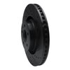 E-Line Drilled & Slotted Black Brake Rotor, 2015-2020 Ford/Lincoln/Mercury/Mazda, Position: Front Right - image 2