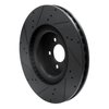 E-Line Drilled & Slotted Black Brake Rotor, Fits Select Ford/Lincoln/Mercury/Mazda, Position: Front Right - image 3