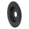 E-Line Drilled & Slotted Black Brake Rotor, 2005-2019 Ford/Lincoln/Mercury/Mazda, Position: Rear Right - image 2
