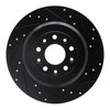 E-Line Drilled & Slotted Black Brake Rotor, 2005-2019 Ford/Lincoln/Mercury/Mazda, Position: Rear Right - image 3
