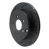 E-Line Drilled & Slotted Black Brake Rotor, 2007-2010 Ford/Lincoln/Mercury/Mazda, Position: Rear Left - image 2