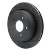 E-Line Drilled & Slotted Black Brake Rotor, 2010-2011 Ford/Lincoln/Mercury/Mazda, Position: Rear Right - image 2