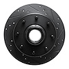 E-Line Drilled & Slotted Black Brake Rotor, 1968-1975 Ford/Lincoln/Mercury/Mazda, Position: Front Right - image 1