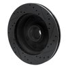 E-Line Drilled & Slotted Black Brake Rotor, 1980-1985 Ford/Lincoln/Mercury/Mazda, Position: Front Left - image 2