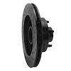 E-Line Drilled & Slotted Black Brake Rotor, 1980-1983 Ford/Lincoln/Mercury/Mazda, Position: Front Left - image 1