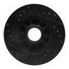 E-Line Drilled & Slotted Black Brake Rotor, 1983-1992 Ford/Lincoln/Mercury/Mazda, Position: Front Right - image 4