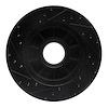 E-Line Drilled & Slotted Black Brake Rotor, 1986-1988 Ford/Lincoln/Mercury/Mazda, Position: Front Right - image 1
