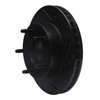 E-Line Drilled & Slotted Black Brake Rotor, 1986-1988 Ford/Lincoln/Mercury/Mazda, Position: Front Right - image 2